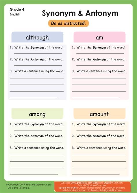 Free antonyms and synonyms worksheet, Download Free antonyms and synonyms worksheet png images ...