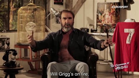 Eric Cantona singing Will Grigg's on fire - YouTube