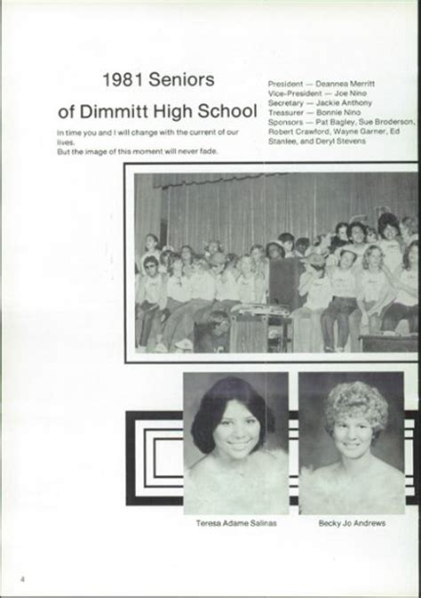 Explore 1981 Dimmitt High School Yearbook, Dimmitt TX - Classmates