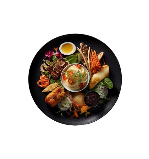 Restaurant food Png, Restaurant food top view AI Generative 27536034 PNG