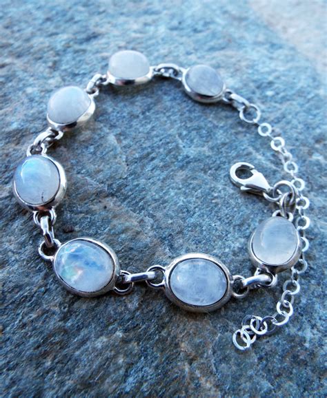 Sterling Silver Moonstone Bracelet