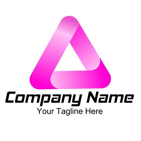 Vector illustration of a triangle logo with gradient color concept ...