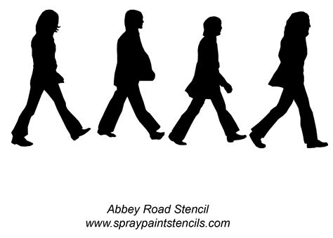 stencil for abbey road | Beatles silhouette, The beatles, Abbey road