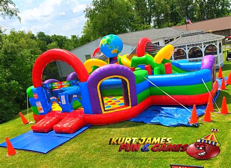 Wacky World Kids Combo – Bounce House, Obstacle Course, Slide – Bounce House party rental Kurt ...