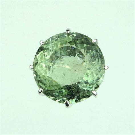 Sparkling Green Beryl in Sterling Ring For Sale at 1stdibs