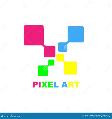 Pixel Art Logo Design Template. EPS 10. Vector. Stock Vector - Illustration of color, abstract ...