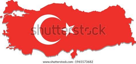 Vector Image Map National Flag Turkey Stock Vector (Royalty Free) 1965573682 | Shutterstock