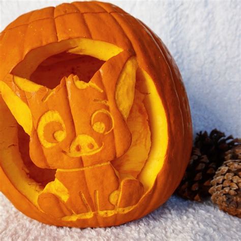 Pua the pig from Moana. Halloween. Pumpkin carving. Disney. | Pumpking carving, Pumpkin carving ...