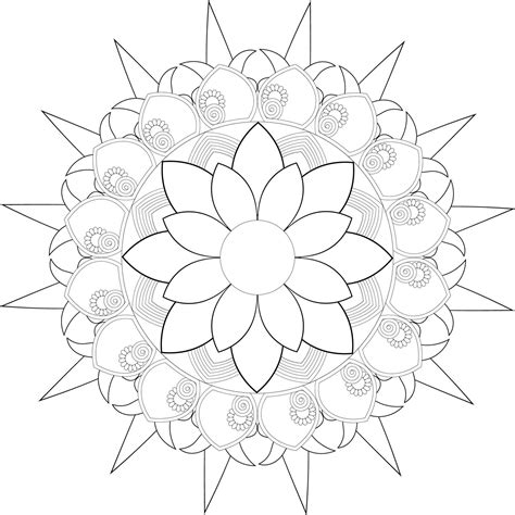 Mandala coloring pages 19862042 Vector Art at Vecteezy