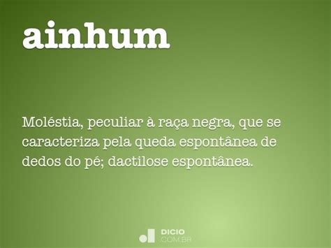 Ainhum - Dicio, Dicionário Online de Português