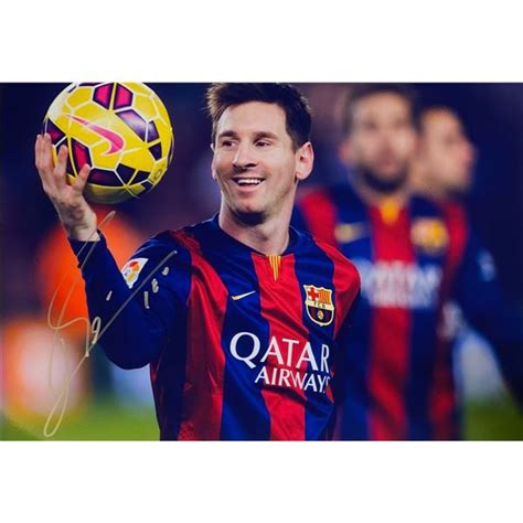 Autograph Signed Lionel Messi Photo