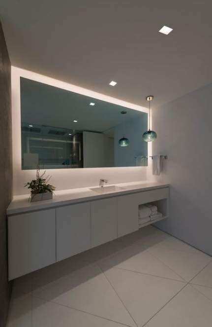 Trendy Bathroom Mirror Storage Lights Ideas | Modern bathroom mirrors, Modern bathroom, Bathroom ...