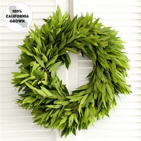 Fresh Bay Leaf Wreath for Front Door, Church Door, Home Decor | Free ...