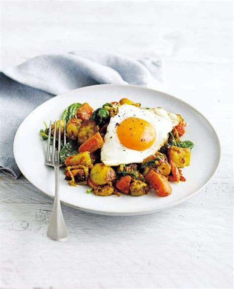 Indian bubble and squeak with fried eggs recipe | delicious. magazine