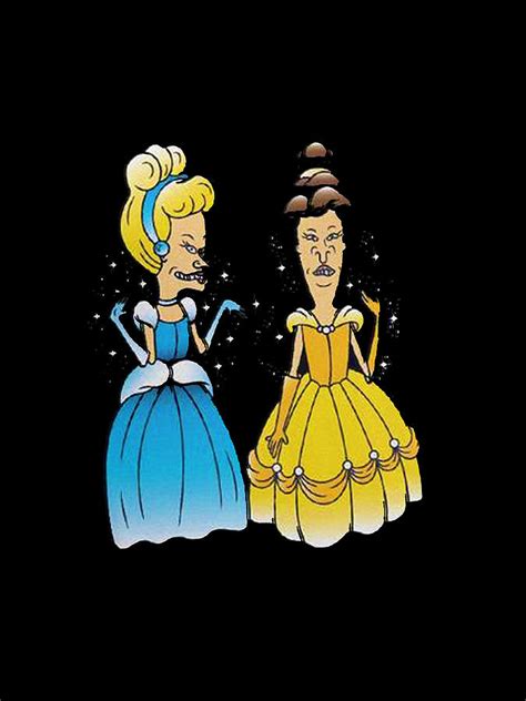 Beavis And Butthead Disney Princess Funny T-Shirt Digital Art by TP Art ...