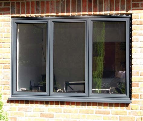 Modern Gray Anthracite Grey Aluminium Window, For Residential, Size ...