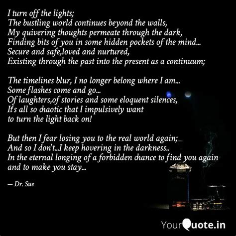 I turn off the lights; Th... | Quotes & Writings by Sudeshna Mukherjee ...