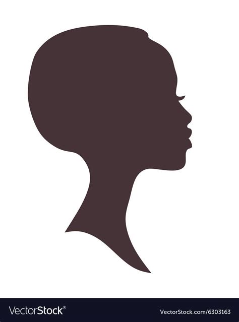 African woman face silhouette. Young attractive modern girl profile sign logo. Download a Free ...