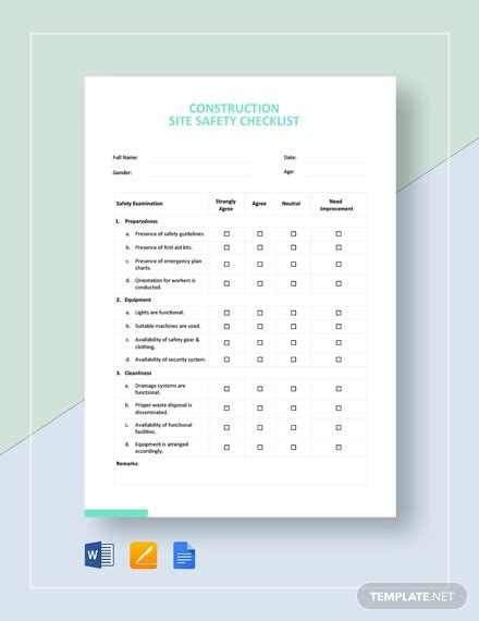 Construction Checklist - 26+ Examples, How to Make, Word, Google Docs ...