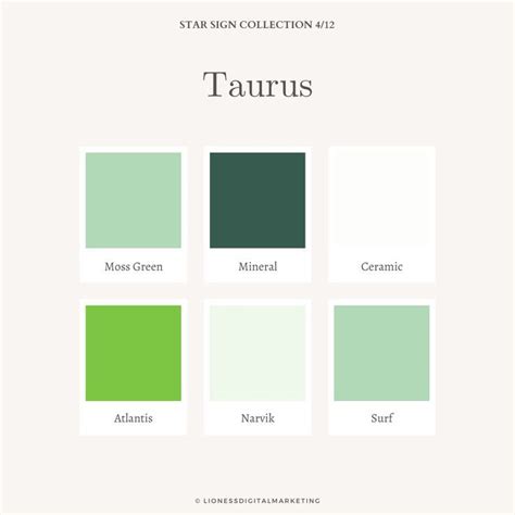 Taurus Colour Palette | Brand color palette, Color palette, Color