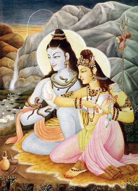 Lord Shiva Parvati Painting by Dinodia