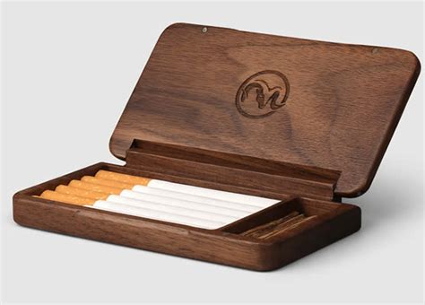 Black walnut Wooden Cigarette Case - FeelGift