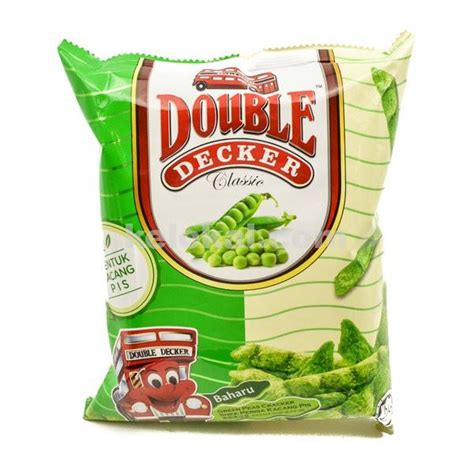 DOUBLE DECKER GREEN PEAS CRACKER SNACK PACK 65G - Kelokal.com