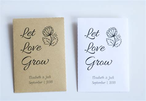 Custom Seed Packet Envelopes Wedding Favors Personalized - Etsy