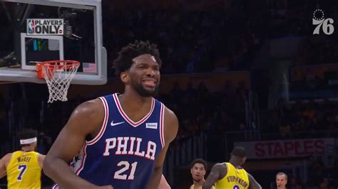 Joel Embiid | Highlights vs Los Angeles Lakers (1.29.19) - YouTube