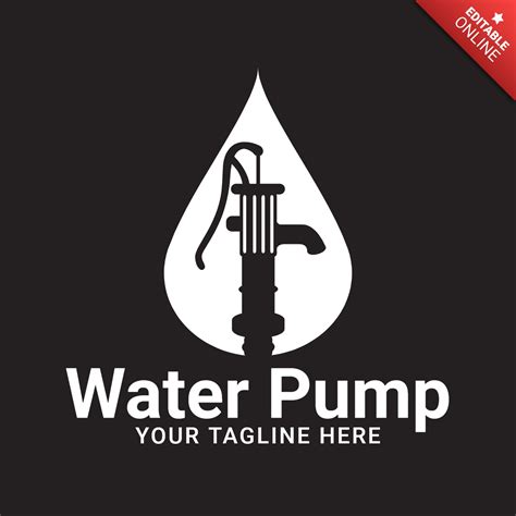 Water Pump Logo Design Template | Free Design Template