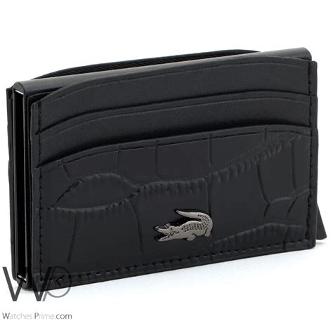 Pop Up Lacoste Black Men's Card Holder | Watches Prime