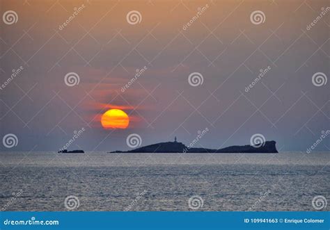 Ibiza sunset stock image. Image of mediterranean, ocean - 109941663