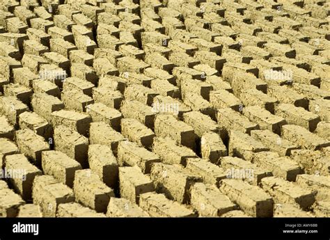 Mud bricks drying in the sun, Mali Stock Photo - Alamy