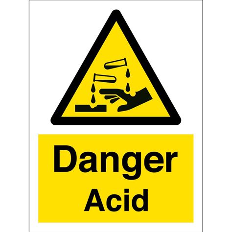 Danger Acid Signs - from Key Signs UK