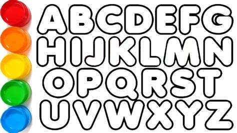 ABCDEFGHIJKLMNOPQRSTUVWXYZ, Easy Draw and Paint Alphabet A to Z, KS ART ...