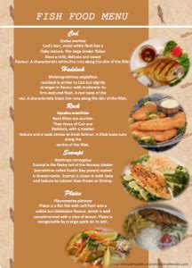 Fish/Seafood Menu Template - Word Templates