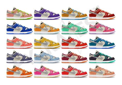 Virgil Abloh dévoile 20 colorways de la Nike SB Dunk Low