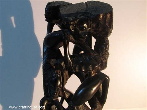 Hand-carved African Ebony Wood Tree of Life Sculpture