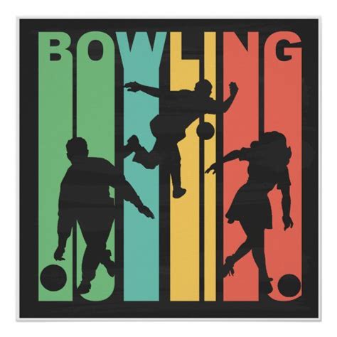 Retro Bowling Poster | Zazzle | Kolaj