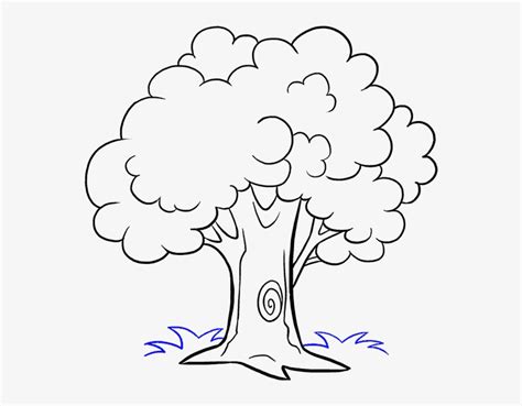 How To Draw Trees Drawing Cartoon Sketch - Trees Cartoon Black And ...