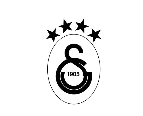 Galatasaray Symbol Club Logo Black Turkey League Football Abstract ...