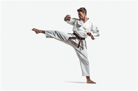 Premium AI Image | karate fighter isolated on white background