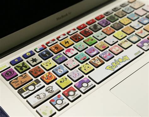 Pokemon keyboard Stickers Laptop keyboard Cover Vinyl MacBook | Etsy