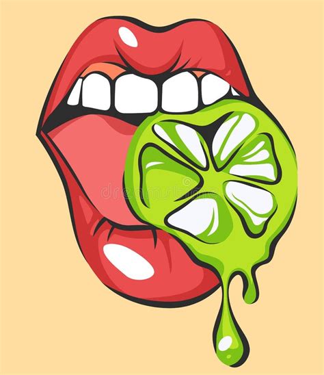 Lips Eating Lime - Girl Biting Lime Stock Image. Image Of Hand, Nature ...