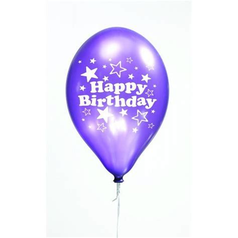 10" Purple Latex Happy Birthday Balloon