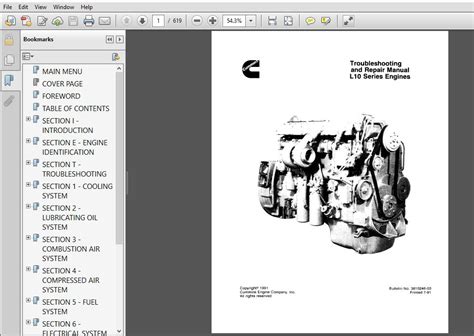 CUMMINS L10 SERIES ENGINES TROUBLESHOOTING AND SERVICE REPAIR MANUAL ...