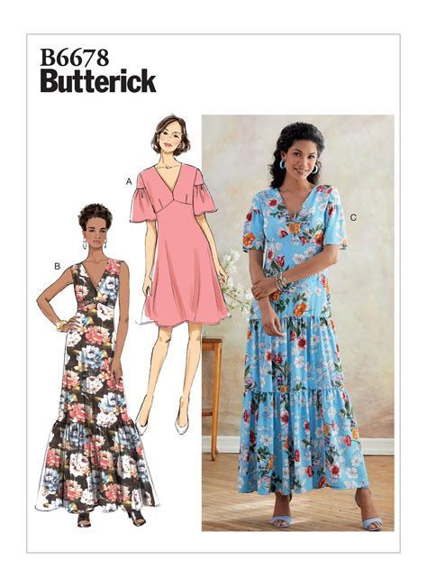 B6678 | Misses'/Misses' Petite Dress Sewing Pattern | Butterick ...