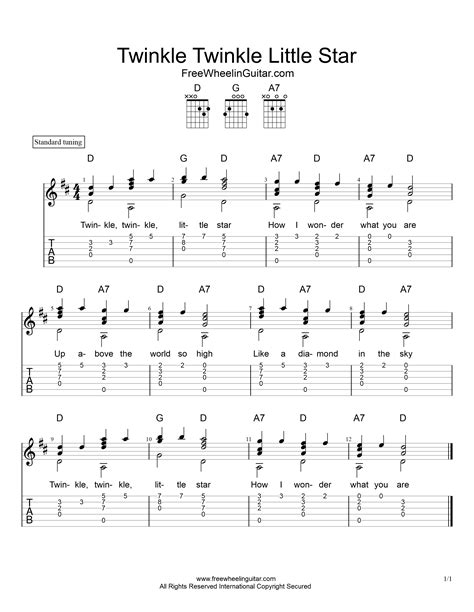 Twinkle Twinkle Little Star Ukulele Chords Easy - Sheet and Chords Collection