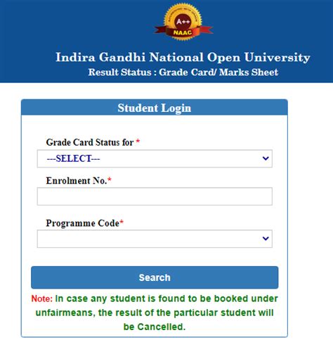 IGNOU Grade Card December 2022-2023 (UPDATED)