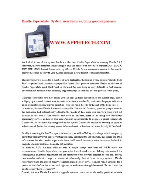 Kindle Paperwhite New Features | PDF | Amazon Kindle | Communication